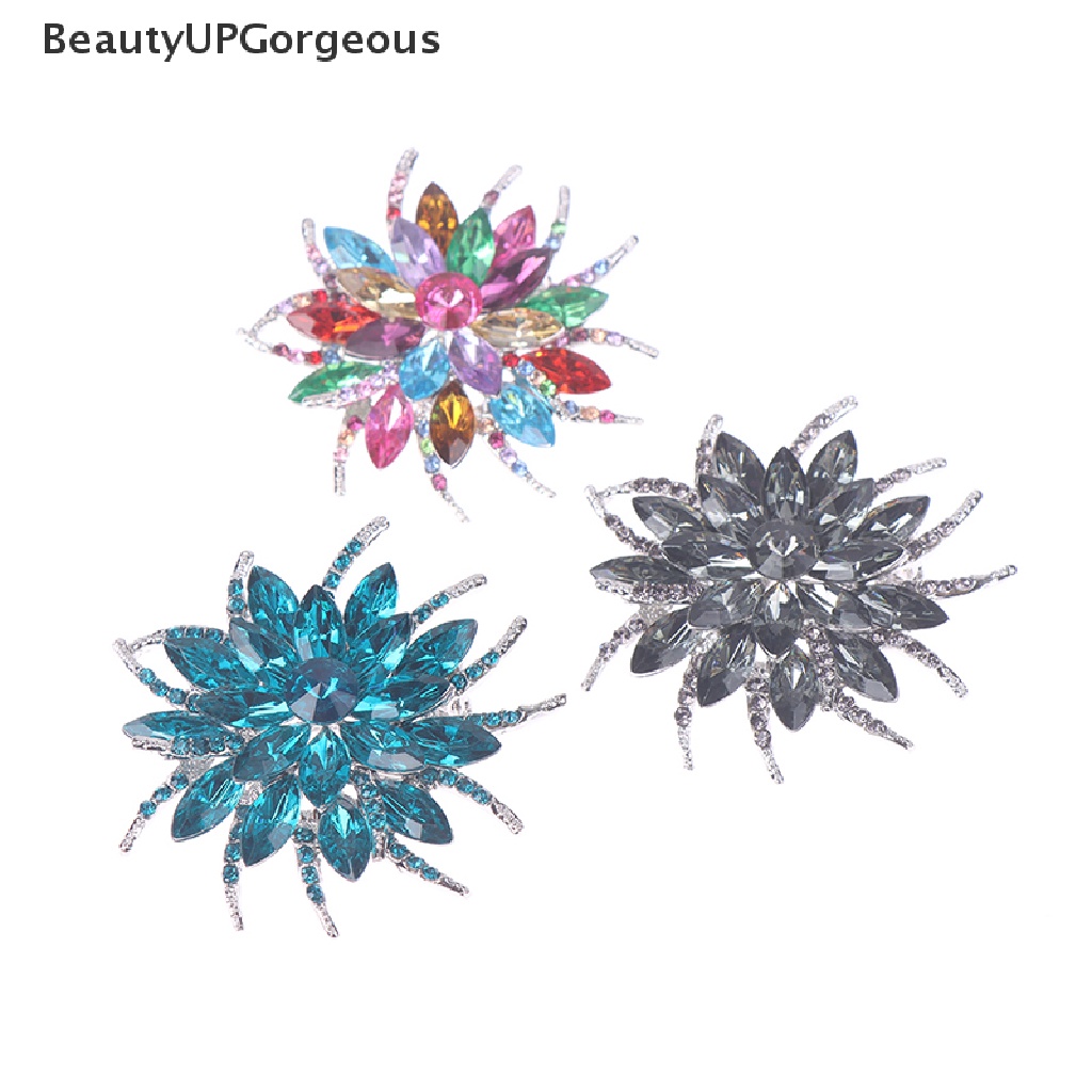 [Beautyup Gorgeous] Ghim Cài Áo Hình Hoa Hướng Dương Đính Pha Lê Giả Sang Trọng Cá Tính Cho Nữ