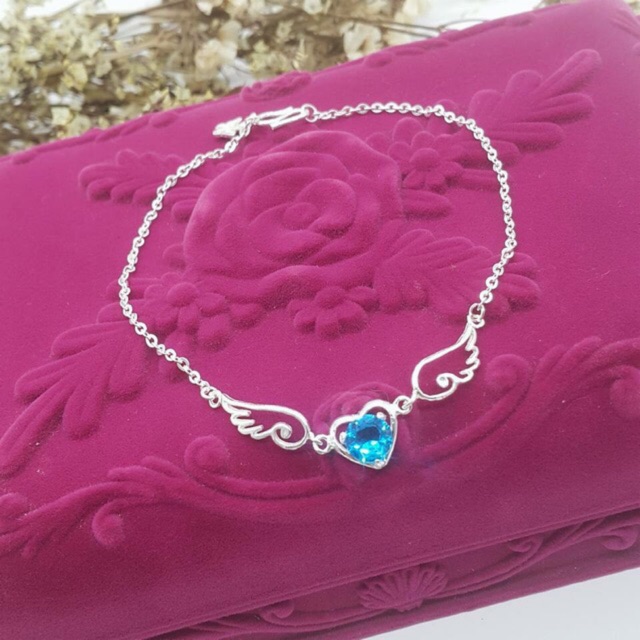 Lắc chân thiên thần bạc đẹp