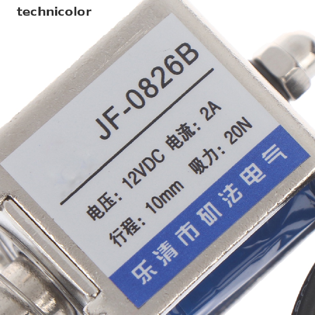 technicolor JF-0826B 12V/2A 10mm 20N push pull type open frame solenoid electromagnet TYG