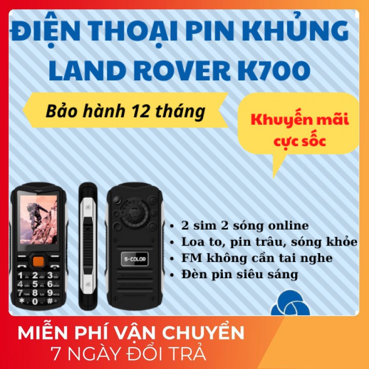 [Sốc] Điện thoại pin khủng giá rẻ Landrover k700 2 sim-Bảo hành 12 tháng