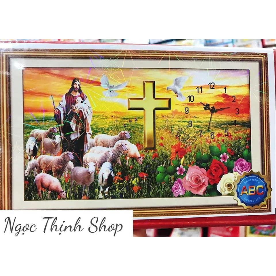 FreeShip từ 250K-Tranh đính đá chúa chăn chiên y8035 KT: 100x60cm