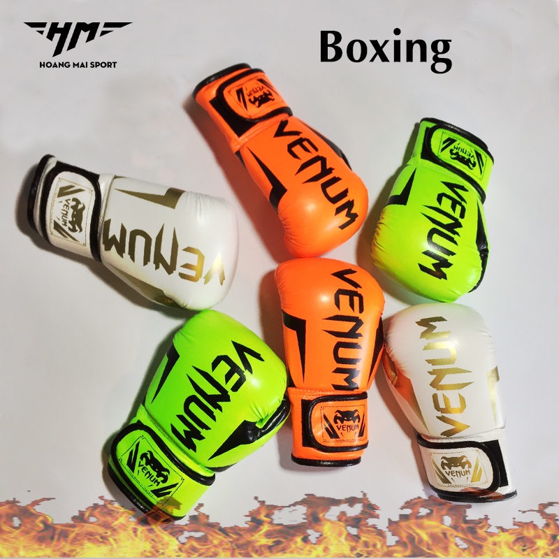 Găng Tay Boxing Cao Cấp VENUM -Đấm Bốc Tập Võ Đánh Bao Cát Cho Trẻ Em