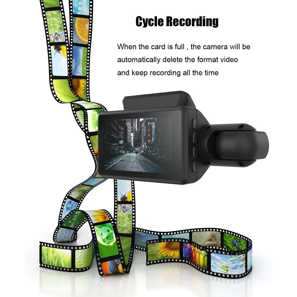Camera Hành Trình Xe Hơi 2 Thấu Kính HD1080P 3.0inch IPS Ghi Hình Ban Đêm Kèm Phụ Kiện | BigBuy360 - bigbuy360.vn