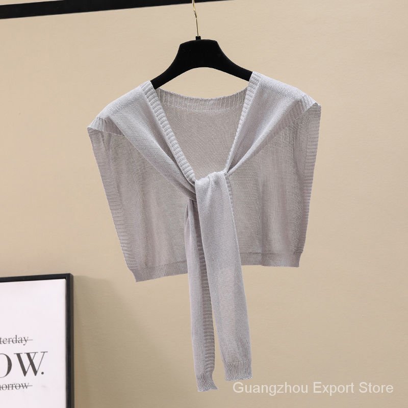 Khăn Choàng Cổ Chống Nắng Bằng Lụa Băng Dệt Kim Thắt Nút Dễ Phối Đồ Thời Trang Mùa Hè Cho Nữ | BigBuy360 - bigbuy360.vn