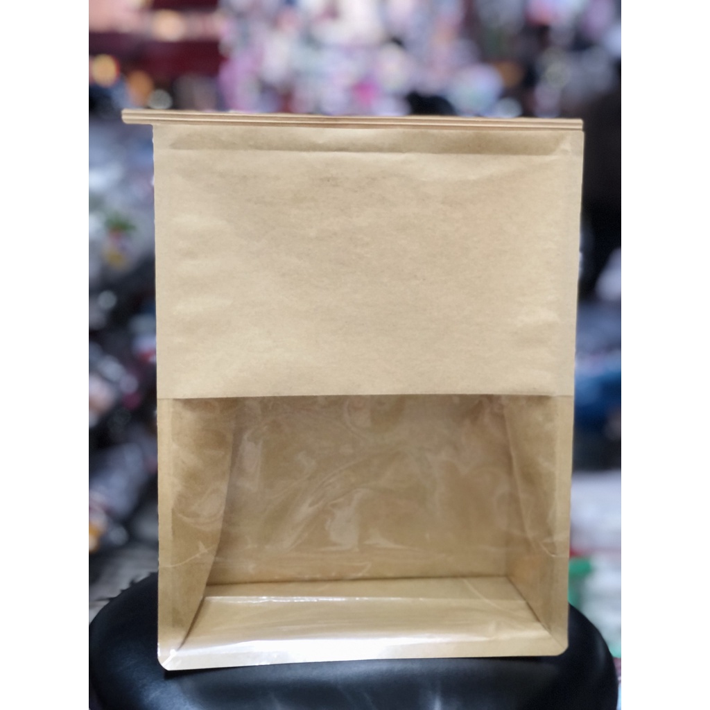 50 cái túi giấy kraft nâu đựng bánh mì bánh gối các loại có đầu kẽm