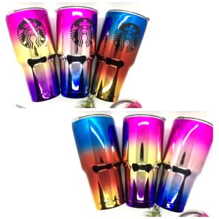 [SIÊU HOT] COMBO LY GIỮ NHIỆT STABUCK 3 MÀU SIÊU CUTE (TÚI + 2 ỐNG HÚT + CỌ RỬA)