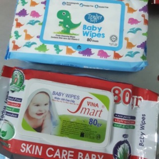 combo 5 goi Khăn ướt baby wipes 80g