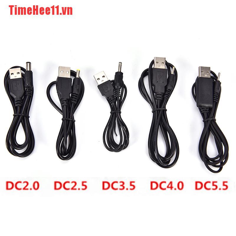 Ổ Cắm Sạc Timehe11 Chuyển Từ Usb-A Sang 2.0-5.5mm Male Dc 5v