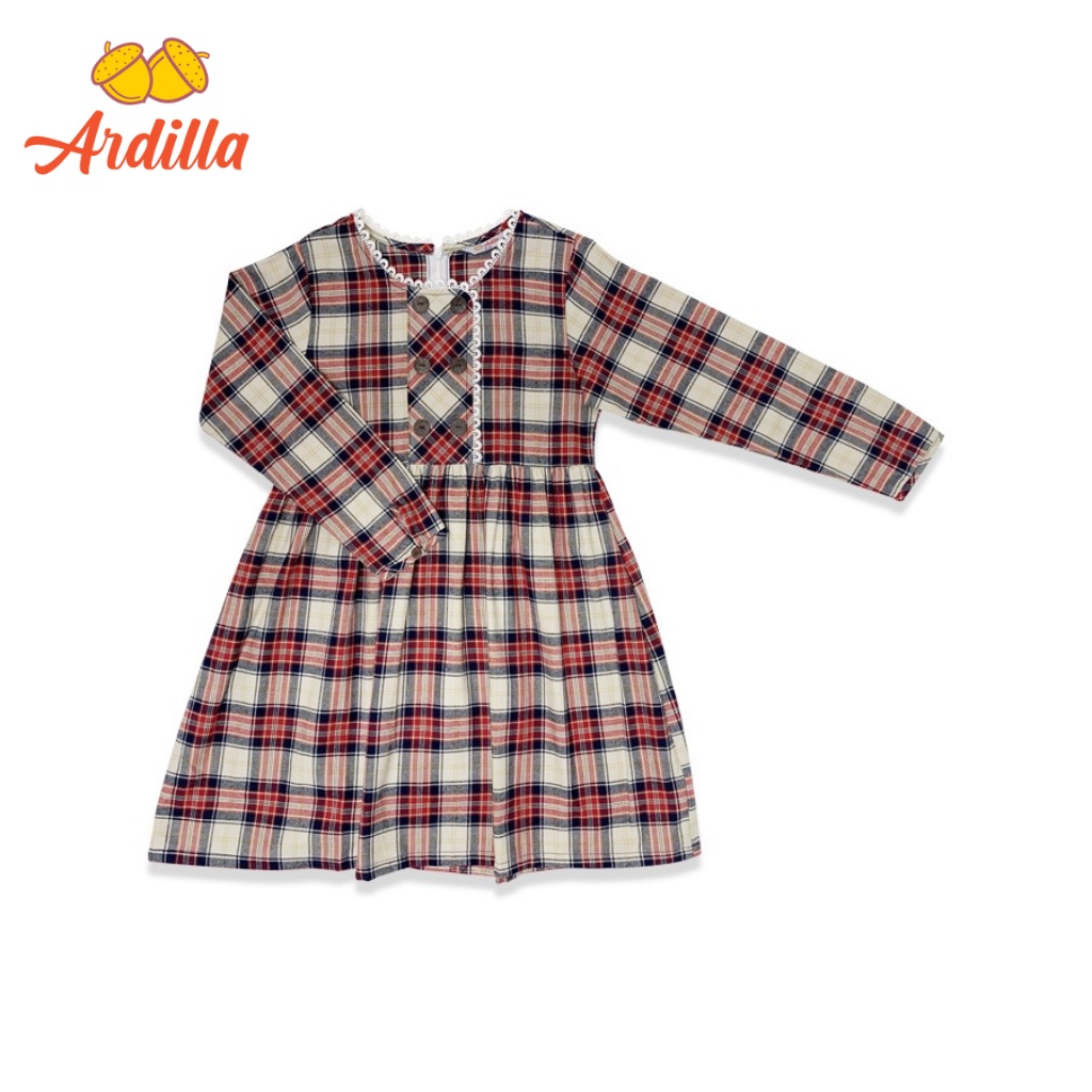 Váy Dài Tay Bé Gái ARDILLA Phong Cách Vintage, Chất Liệu Vải Mềm Mại Cho Bé Từ 6-13 Tuổi TA8500-VDT