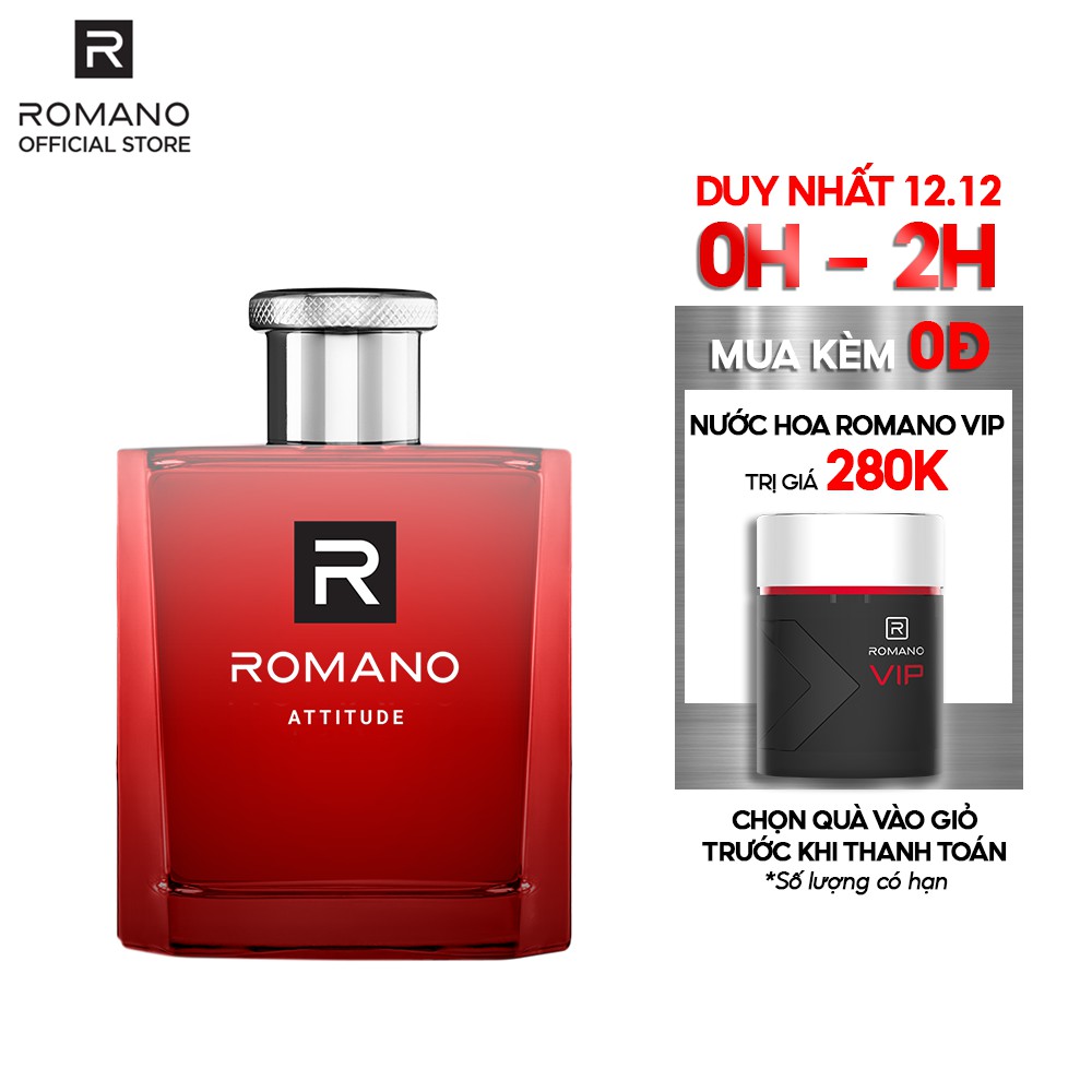 [Mã ROMATET25 giảm 25K đơn 199K] Nước hoa Romano Attitude 50ml