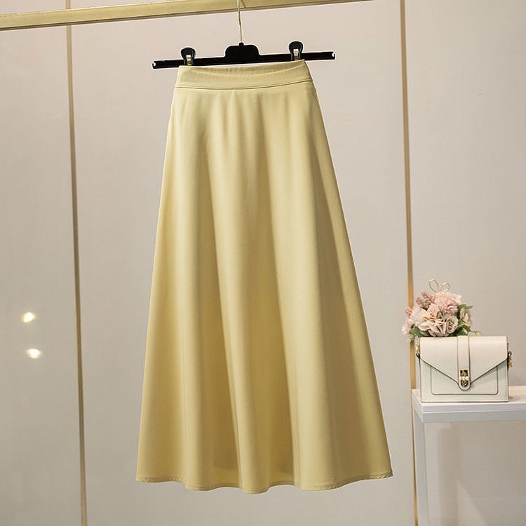 Chân váy COZOK chiffon lưng cao màu trơn thời trang