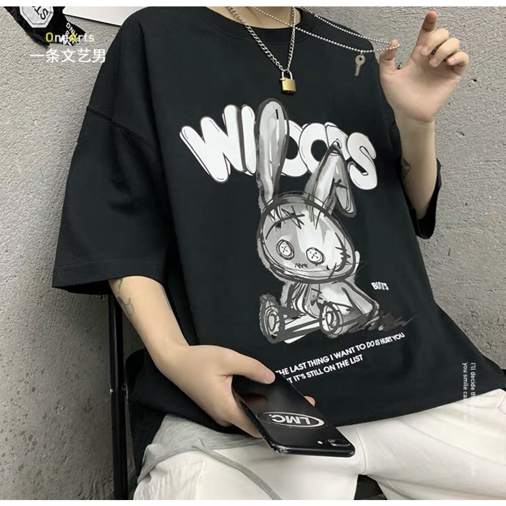 Áo Thun THỎ THÊ THẢM From Rộng Unisex Mềm Mịn Dày Dặn Hot Trend