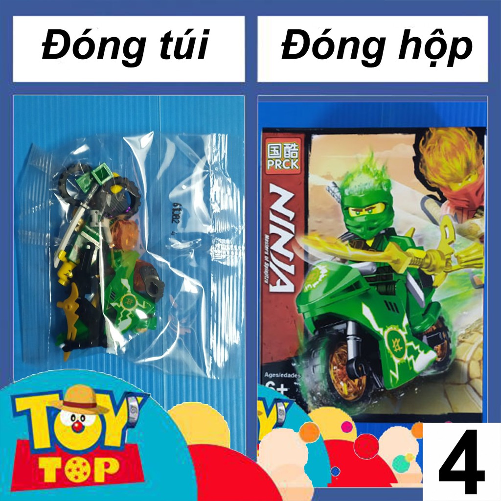 [Một con] Non - lego ninjago mini xếp hình minifigures ninja lái xe máy PRCK 61015