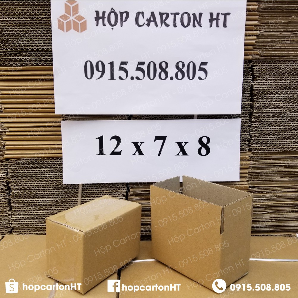 12x7x8 Combo 100 hộp carton (freeship hà nội)