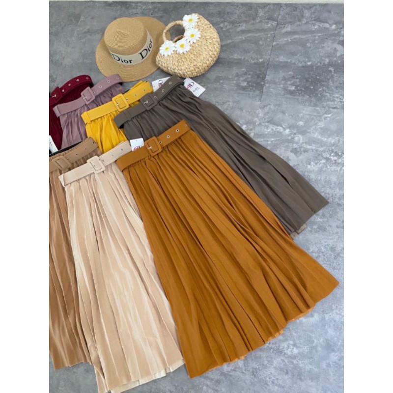 Chân váy xếp ly dài công sở kèm đai lưng hàng đẹp cao cấp sale giá rẻ - Mã CV310 | BigBuy360 - bigbuy360.vn