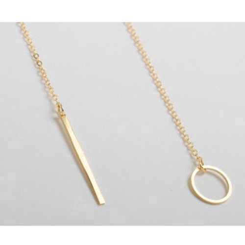 Dây chuyền dáng dài mạ vàng phong cách đơn giản thời trang cho nữ