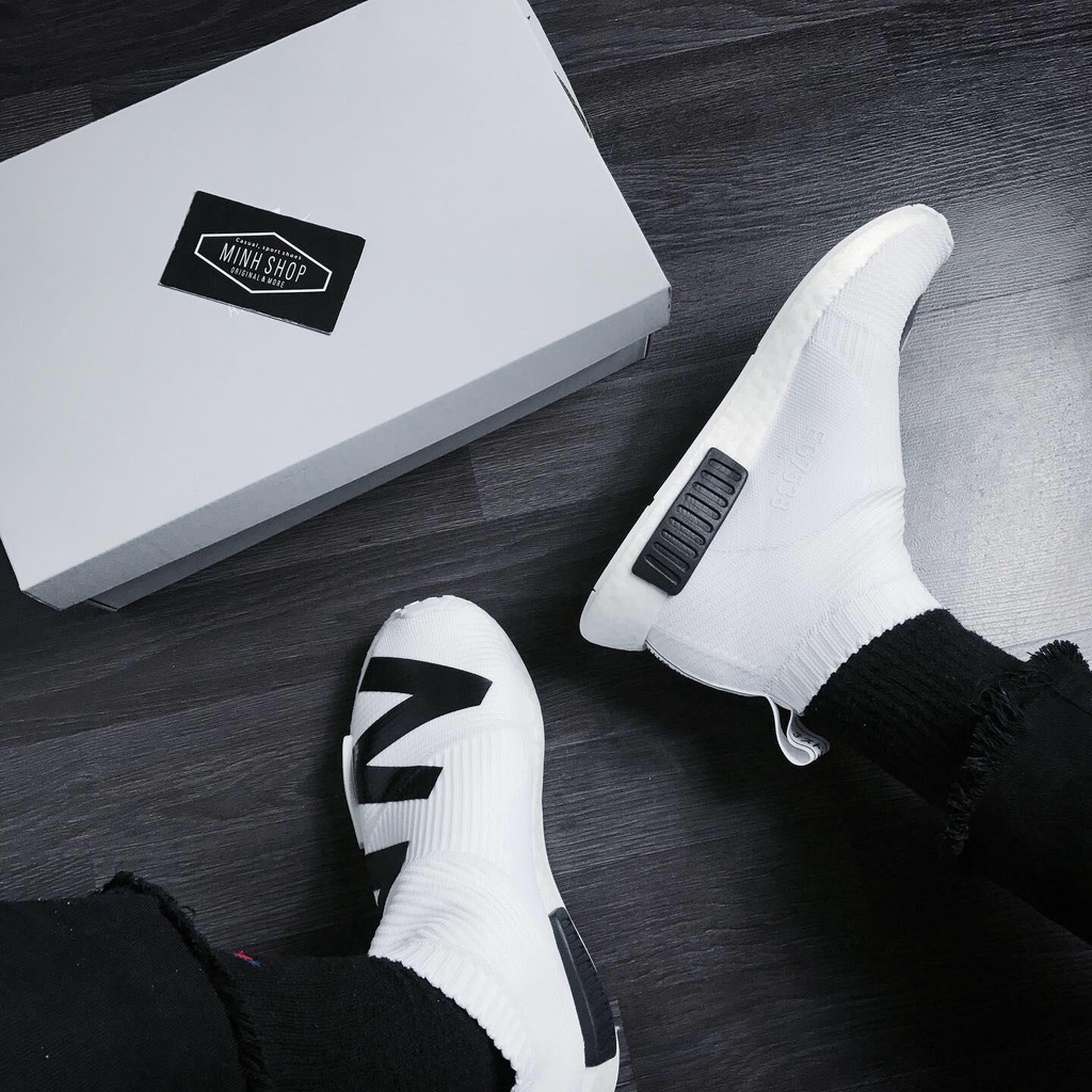 Giày Adidas_NMD CS1 Primeknit White/Black - 5555