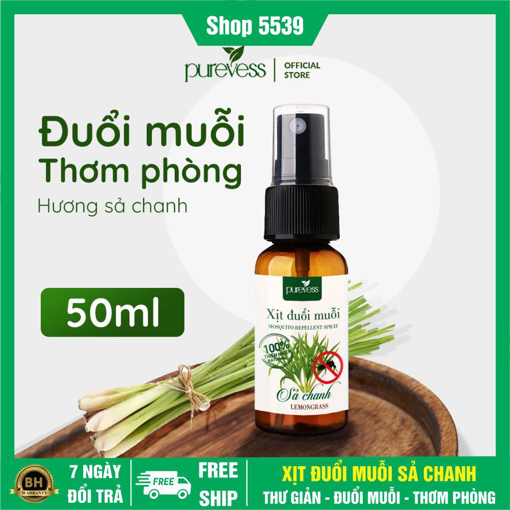 Tinh dầu đuổi muỗi sả chanh thơm phòng dạng xịt đuỗi muỗi, khử mùi nấm mốc - Shop 5539