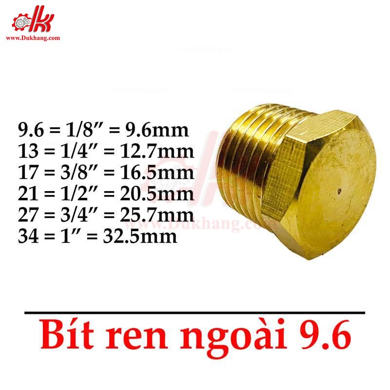 Bít thau ren ngoài