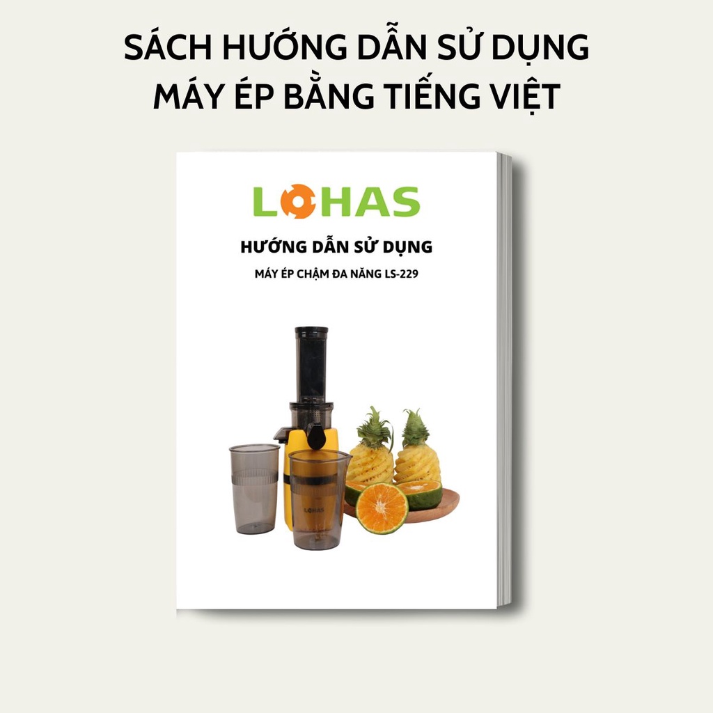 Máy Ép Chậm, Máy Ép Trái Cây, Rau Củ Quả Mini LOHAS LS-228 Cao Cấp Chính Hãng - Bảo Hành 36 Tháng