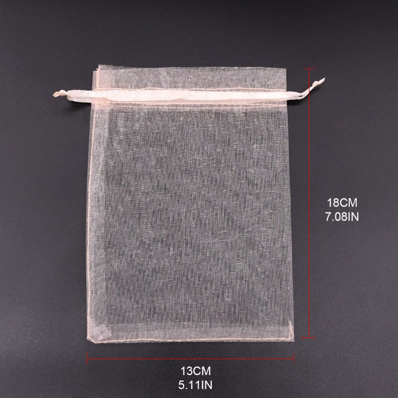 Set 100 túi dây rút bằng vải organza dùng đựng trang sức/kẹo/trang trí tiệc cưới