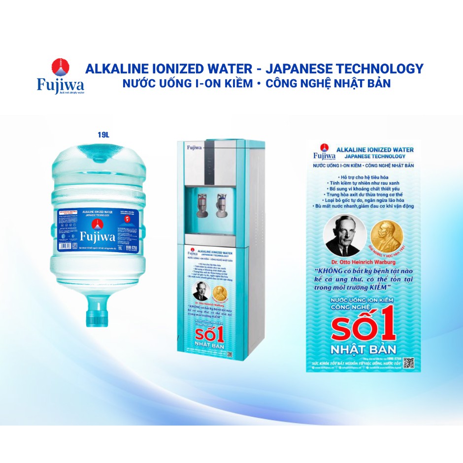 Nước uống ion kiềm Fujiwa bình 19L