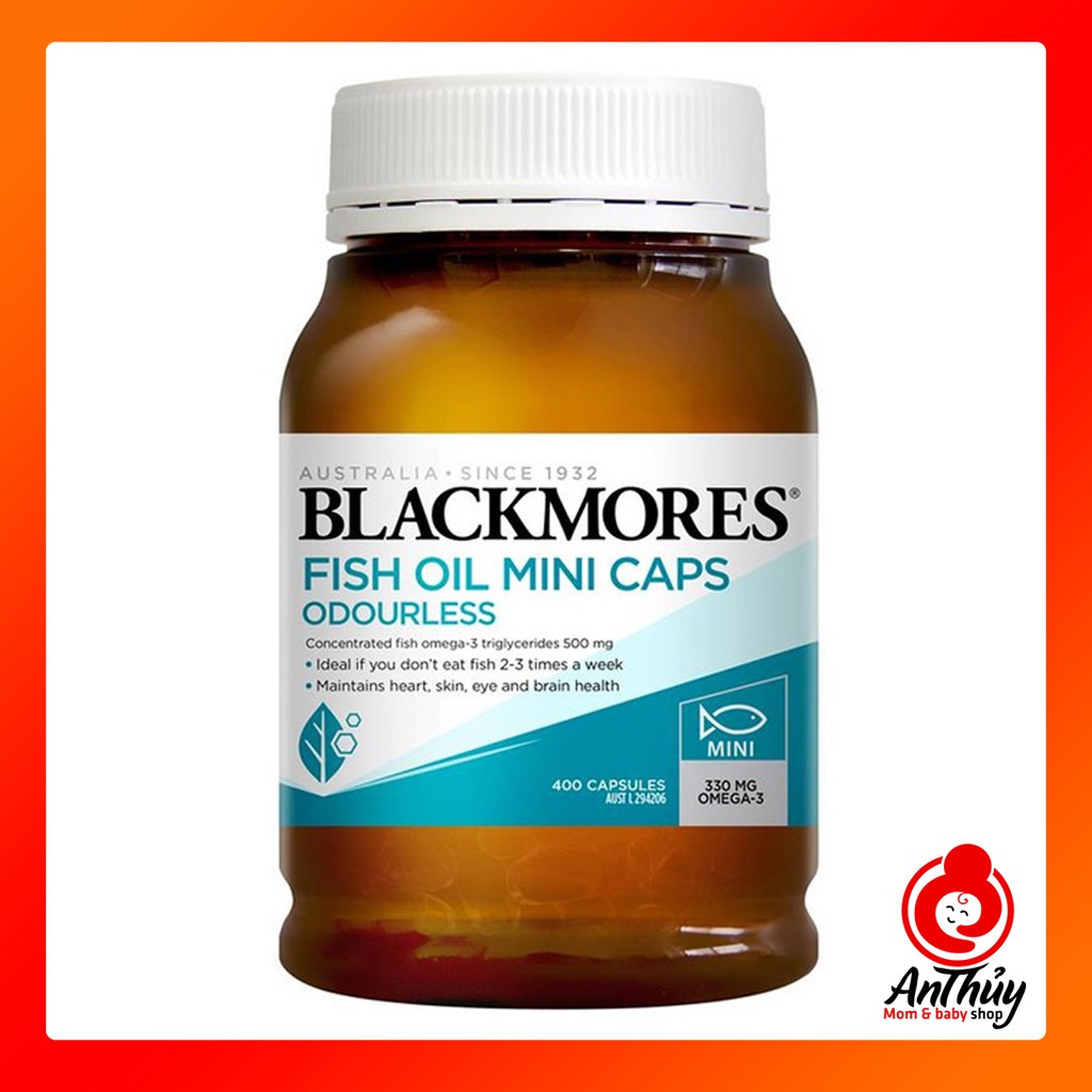 Dầu cá không mùi Blackmores Odourless Fish Oil 400 Viên Mini Capsules