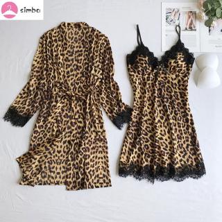 Set đầm ngủ + áo choàng ngủ vải lụa satin