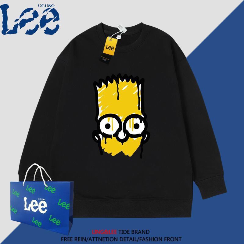 Áo Nỉ Cổ Tròn Họa Tiết Simpson Thời Trang Thu Đông Cho Cặp Đôi