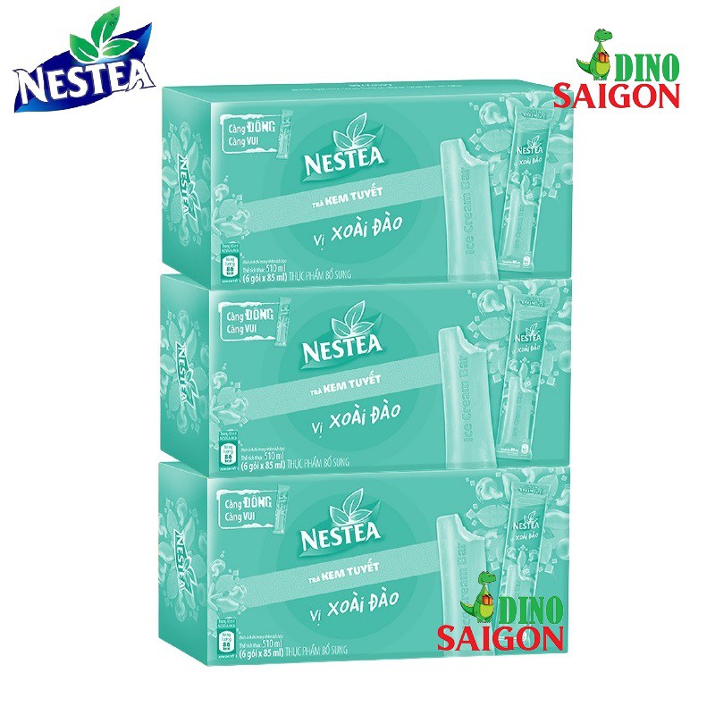 Bộ 3 Hộp Trà Kem Tuyết Nestea vị Xoài đào