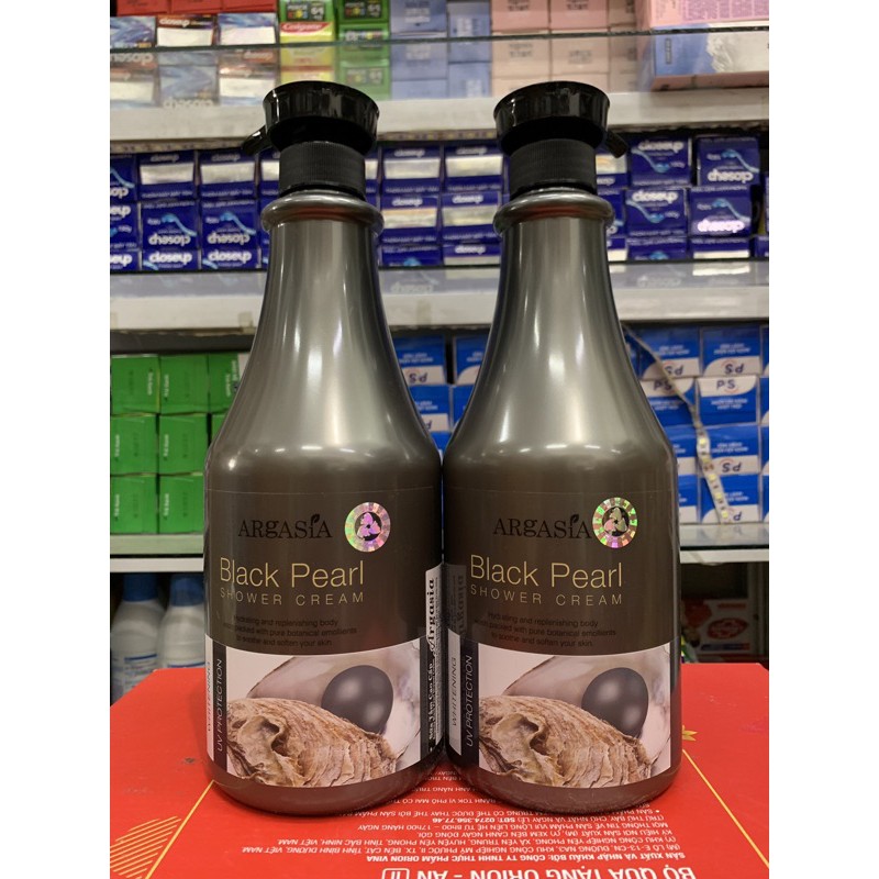Sữa tắm tinh chất ngọc trai đen Argasia Black Pearl Shower Cream 1100m(Mầu đen) | BigBuy360 - bigbuy360.vn