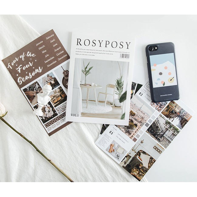 KimiTape quyển Sticker cao cấp RosyPosy  Phong cách hiện đại