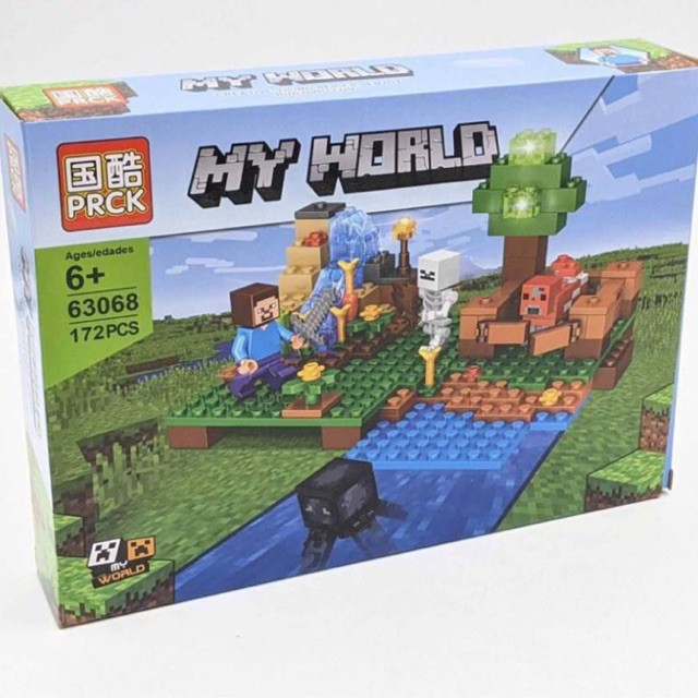 [Khai trương giảm giá] Bộ LEGO MY WORLD - 170 miếng - Lắp ráp mô hình Minecraft - 4 Mẫu