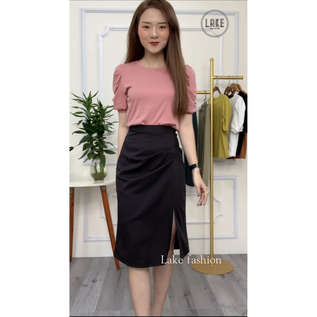Chân váy dài, chân váy chữ a xẻ tà Lake fashion | BigBuy360 - bigbuy360.vn