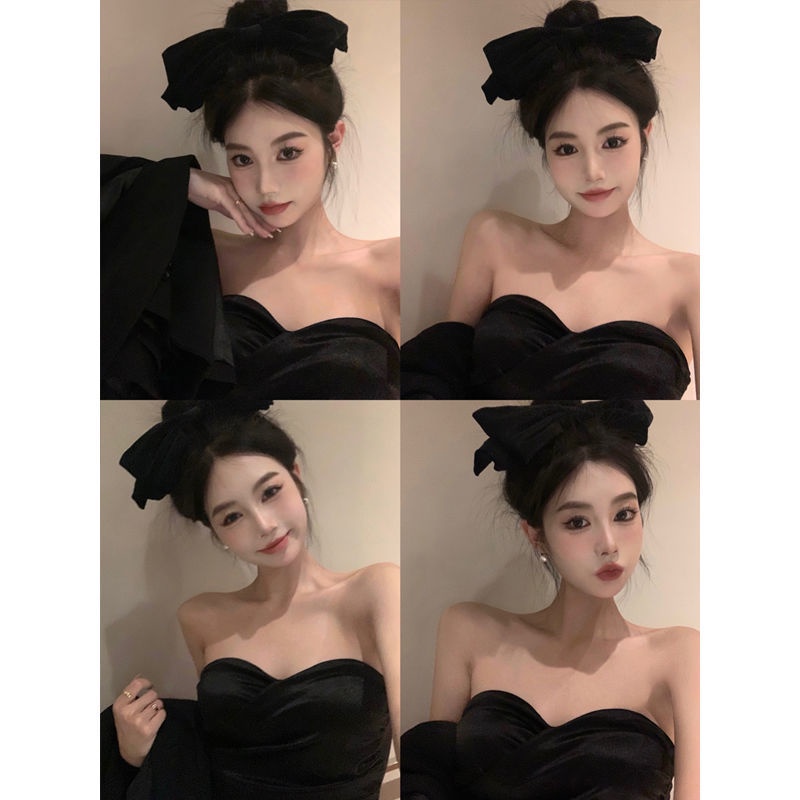 Áo ống COZOKC màu trơn có miếng đệm ngực thời trang gợi cảm cho nữ