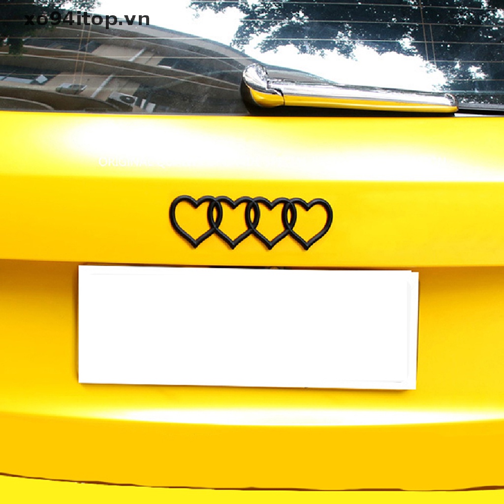 Logo Trái Tim Trang Trí Đuôi Xe Ô Tô