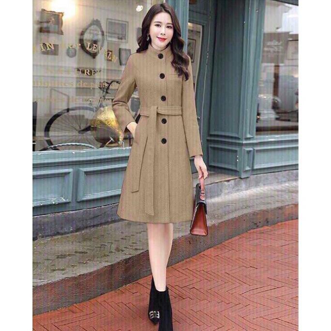 Áo Khoác Dạ Cổ Trụ Dáng Dài Cao Cấp 2 Lớp Dày Dặn Hàng Quảng Châu. | BigBuy360 - bigbuy360.vn