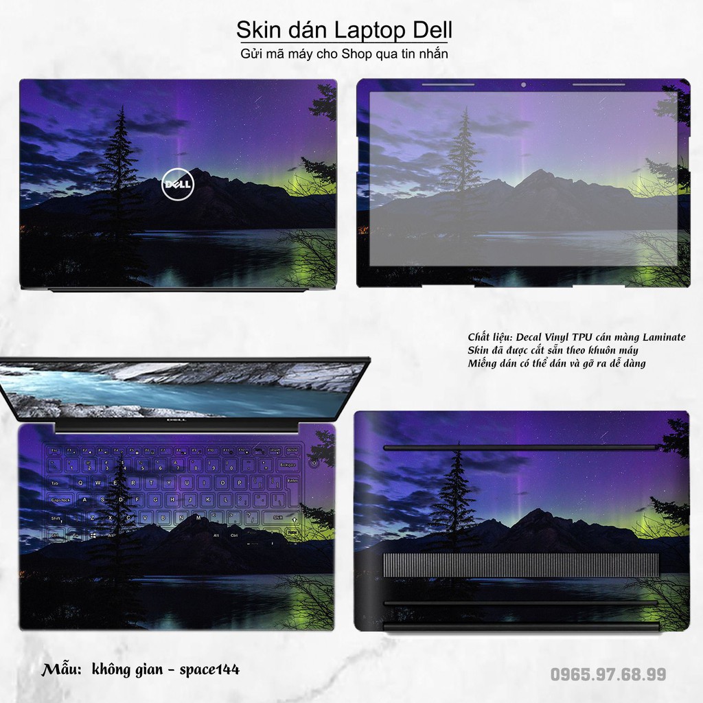 Skin dán Laptop Dell in hình không gian nhiều mẫu 24 (inbox mã máy cho Shop)