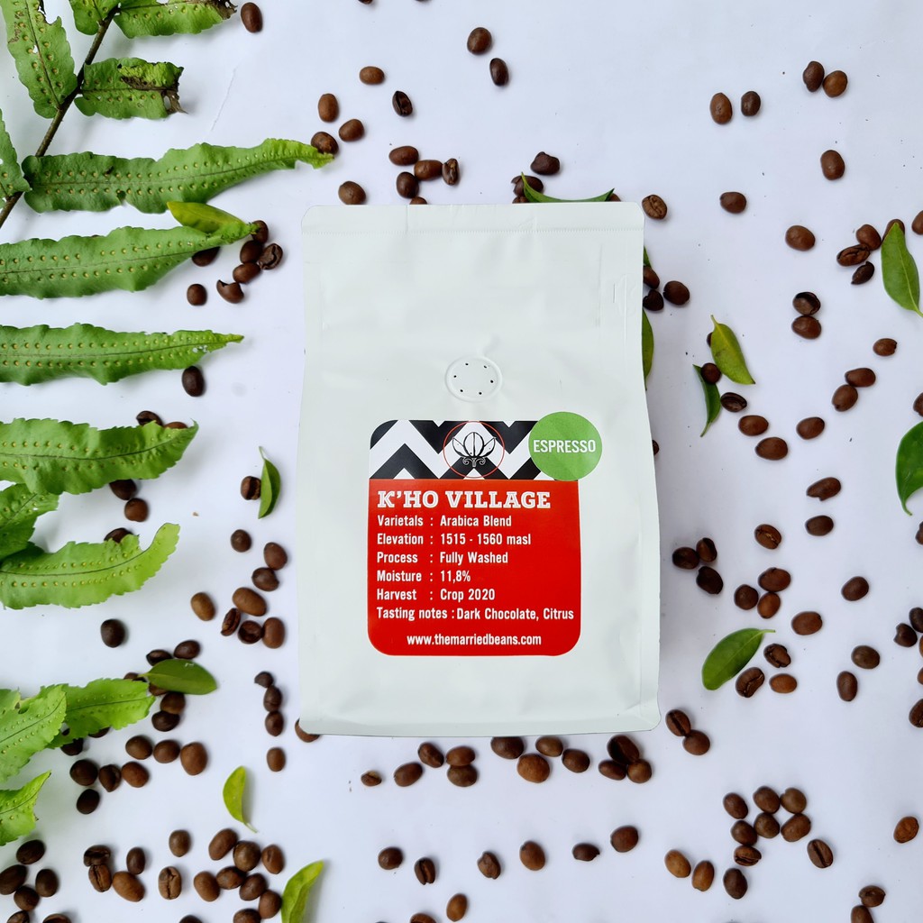 Cà Phê hạt nguyên chất Espresso Arabica K'Ho Village | Cà phê rang mộc pha máy (Túi 250gr) | BigBuy360 - bigbuy360.vn