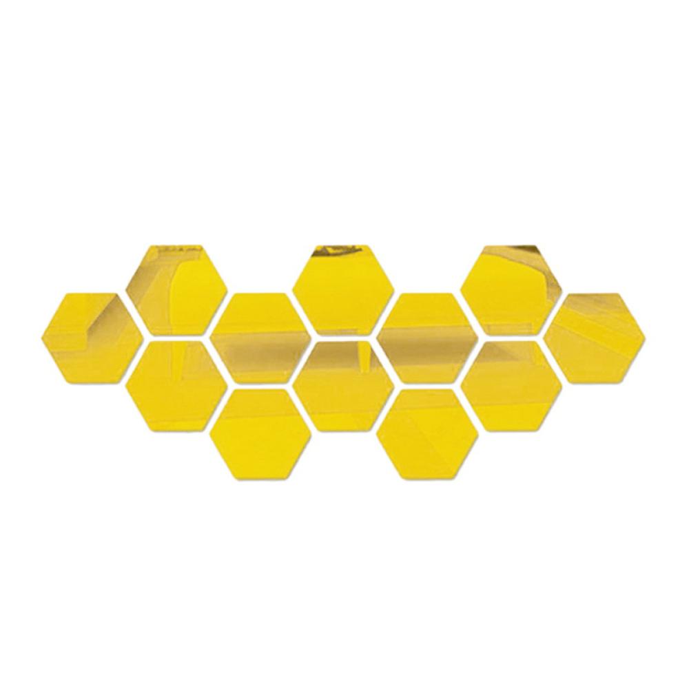 Bộ 12 Miếng Dán Tường Acrylic 3D Hình Tam Giác Mặt Gương K7U4