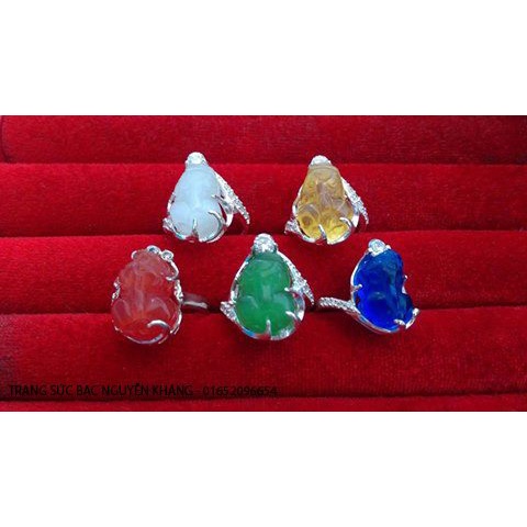 NHẪN TỲ HƯU ĐÁ PHONG THỦY BỌC BẠC TA