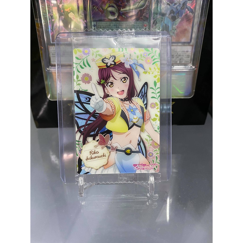 Thẻ bài sưu tầm bánh xốp Idol Love Live LL - Sakurauchi Riko - Tặng bọc bài nhựa bảo quản