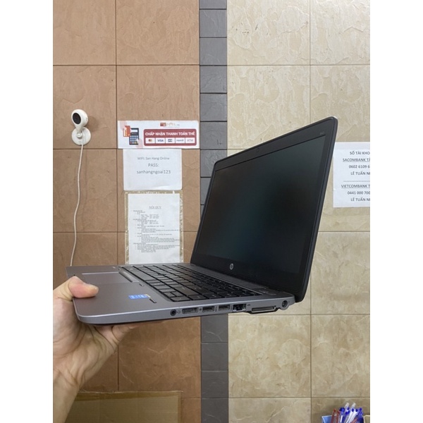 laptop cũ ultrabook hp elitebook 820 g1 i5 4300U, ram 4GB, SSD 128GB, màn hình 12.5 inch nhỏ gọn chỉ 1.3 kg