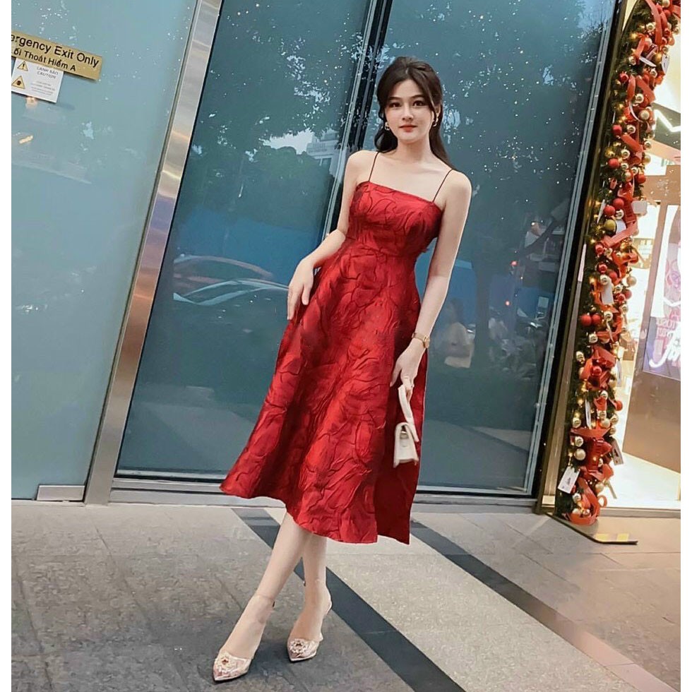 [Đầm Mới] Đầm Nữ Dự Tiệc 2 Dây Gấm Hoa Cao Cấp Màu Sắc Nhã Nhặn Thật Sự Phù Hợp Để Tới Công Sở, Đi Làm Hoặc Đ | BigBuy360 - bigbuy360.vn