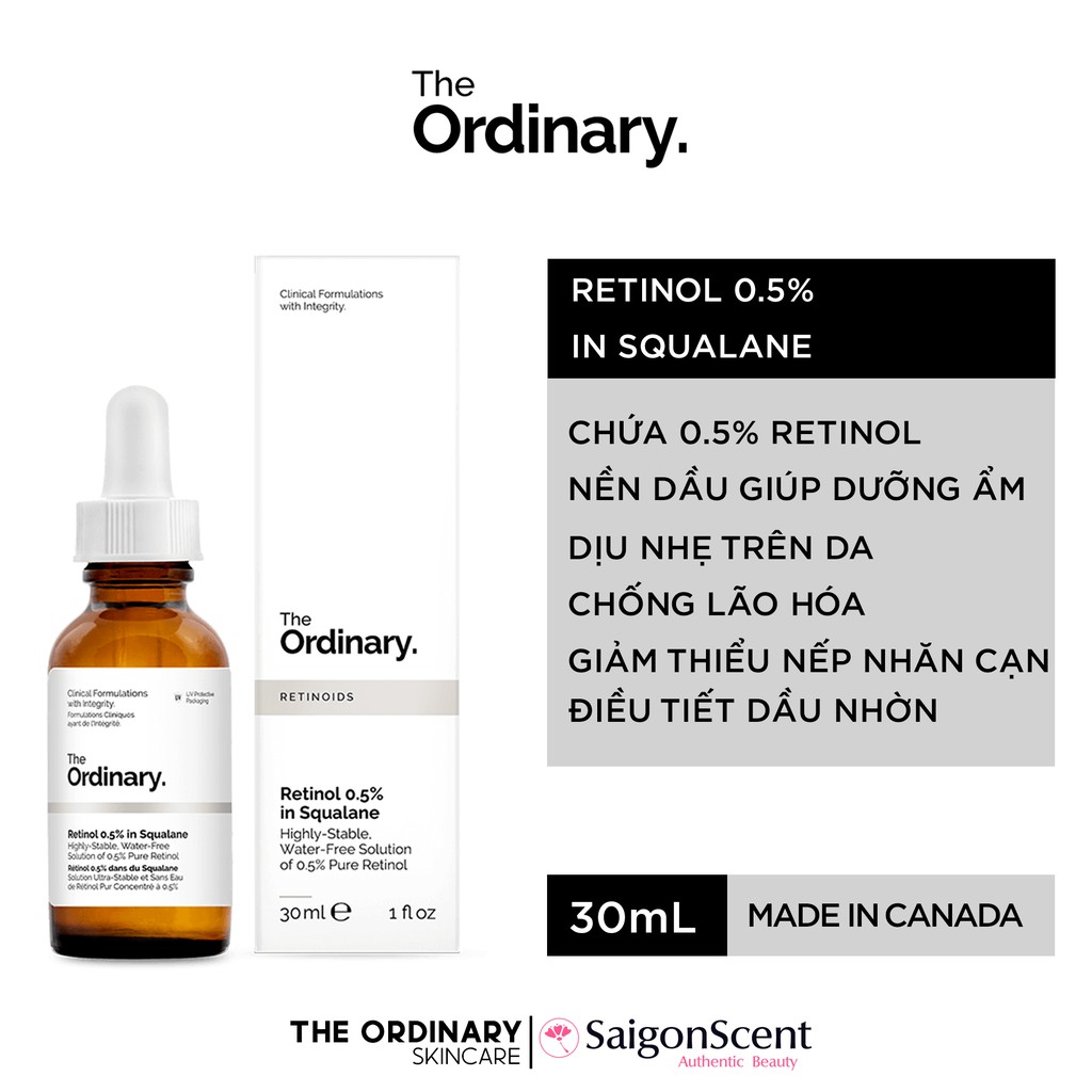 Tinh Chất The Ordinary Retinol 0.5% In Squalane ( 30mL )