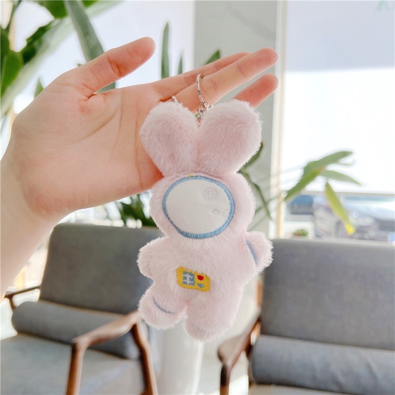 Móc khoá thỏ phi hành gia nhồi bông dễ thương