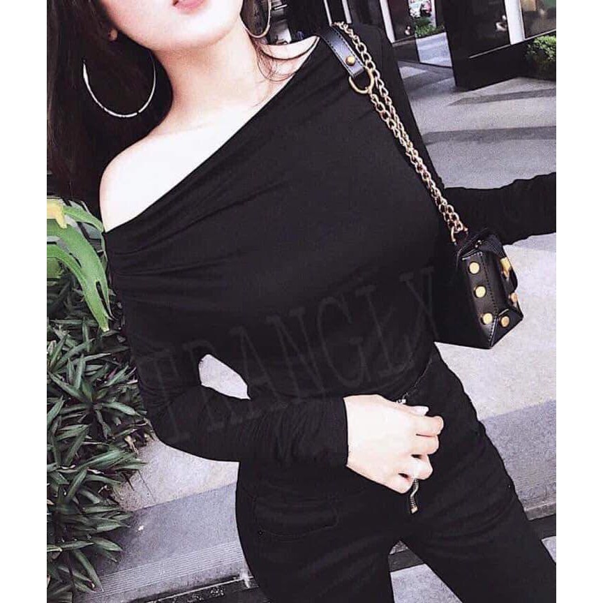 ÁO THUN LỆCH VAI SIÊU XINH TAY DÀI