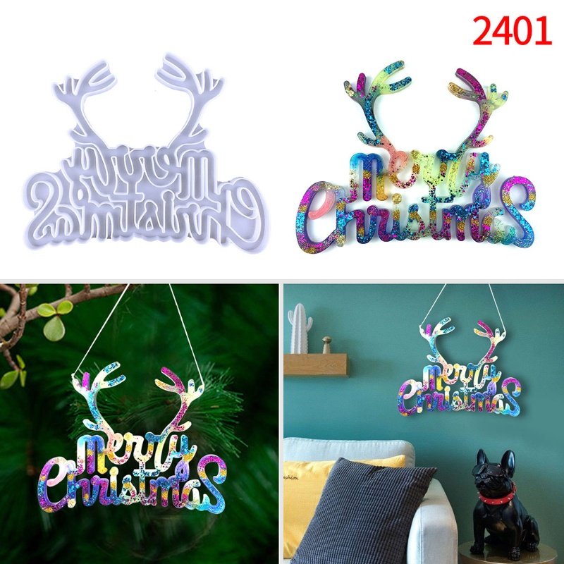 Khuôn Silicone Hình Đầu Hươu Dùng Trang Trí Giáng Sinh Diy