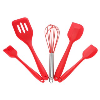 Set 5 dụng cụ silicon đỏ