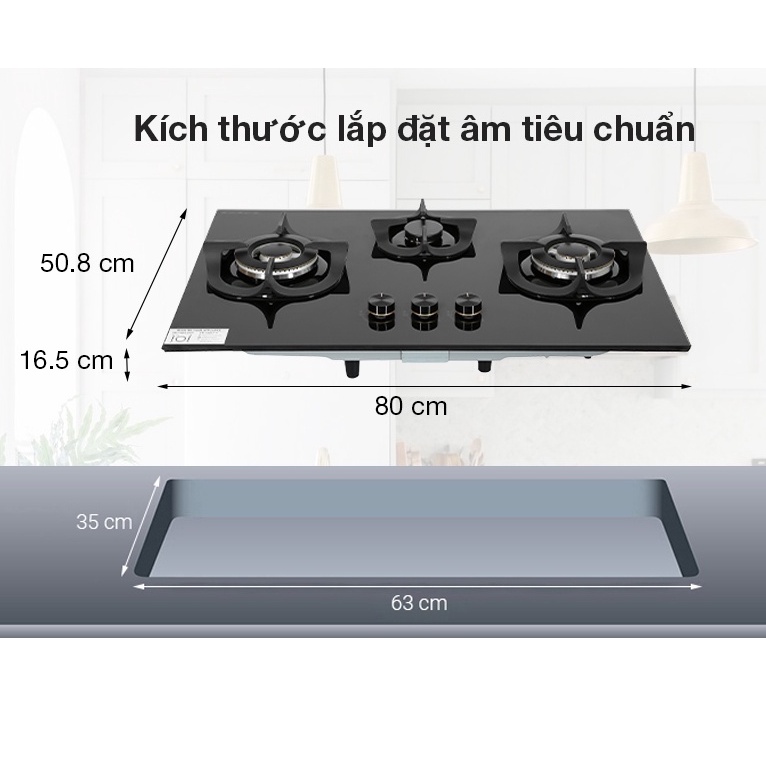 Bếp ga âm Electrolux EHG8321BC 3 lò-Chính hãng trưng bày đẹp 98-99%+Tặng dây gas-bếp tốt tiết kiệm gas